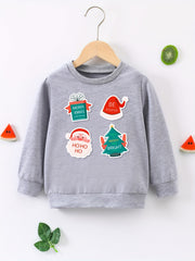 Christmas Pattern Boys Sweatshirt Kids Long Sleeve Pullover Winter Gift