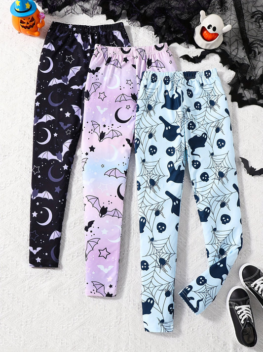 Halloween Leggings for Toddler Girls Fleece Warm Pants Costume
