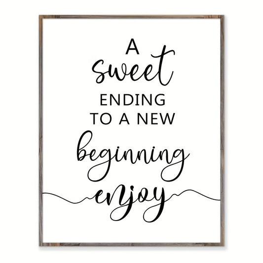 Wedding Favor Sign A Sweet Ending To A Beginning Dessert Bar Sign