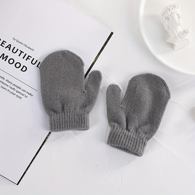 Children's Knitted Gloves Warm Mittens Soft Coldproof Gloves