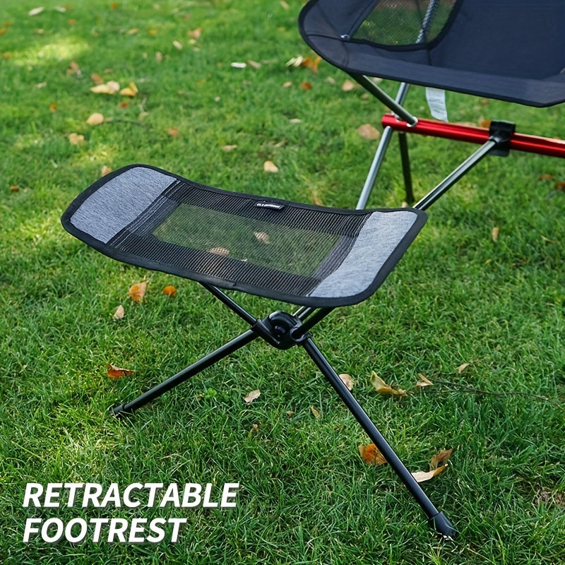 Aluminum Folding Footrest Portable Recliner Lazy Camping Chair Foot Rest