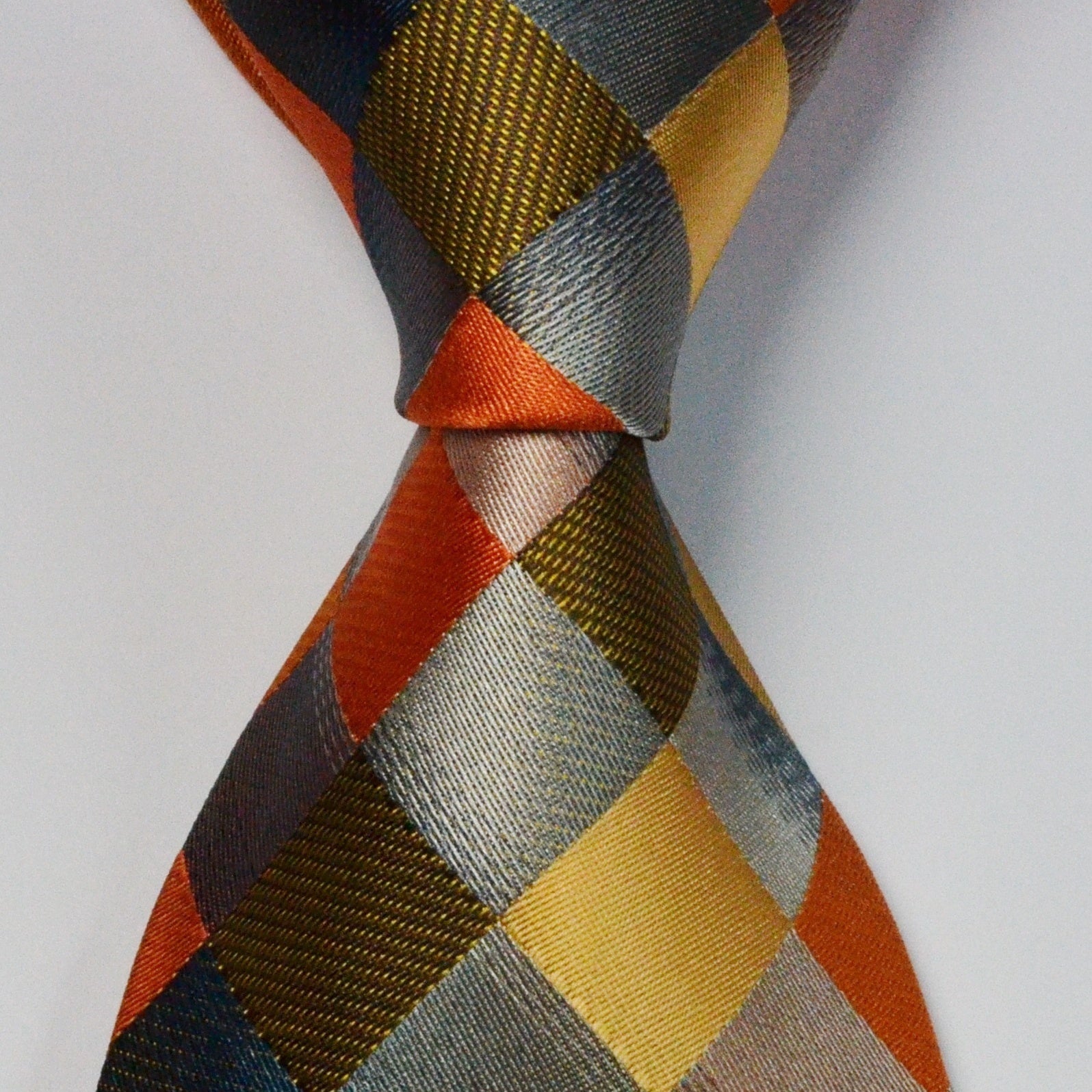 Men's Classic Necktie Patterned Tie Business Tie Grid Party Wedding Tie