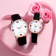 2pcs Heart Romance Couple Digital Quartz Watch Set