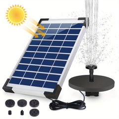 12W Solar Fountain Pump With 18 Nozzles DIY Solar Water Pump for Water Feature