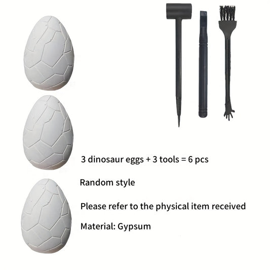 6pcs Dinosaur Egg Digging Toys Excavation Games