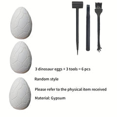 6pcs Dinosaur Egg Digging Toys Excavation Games