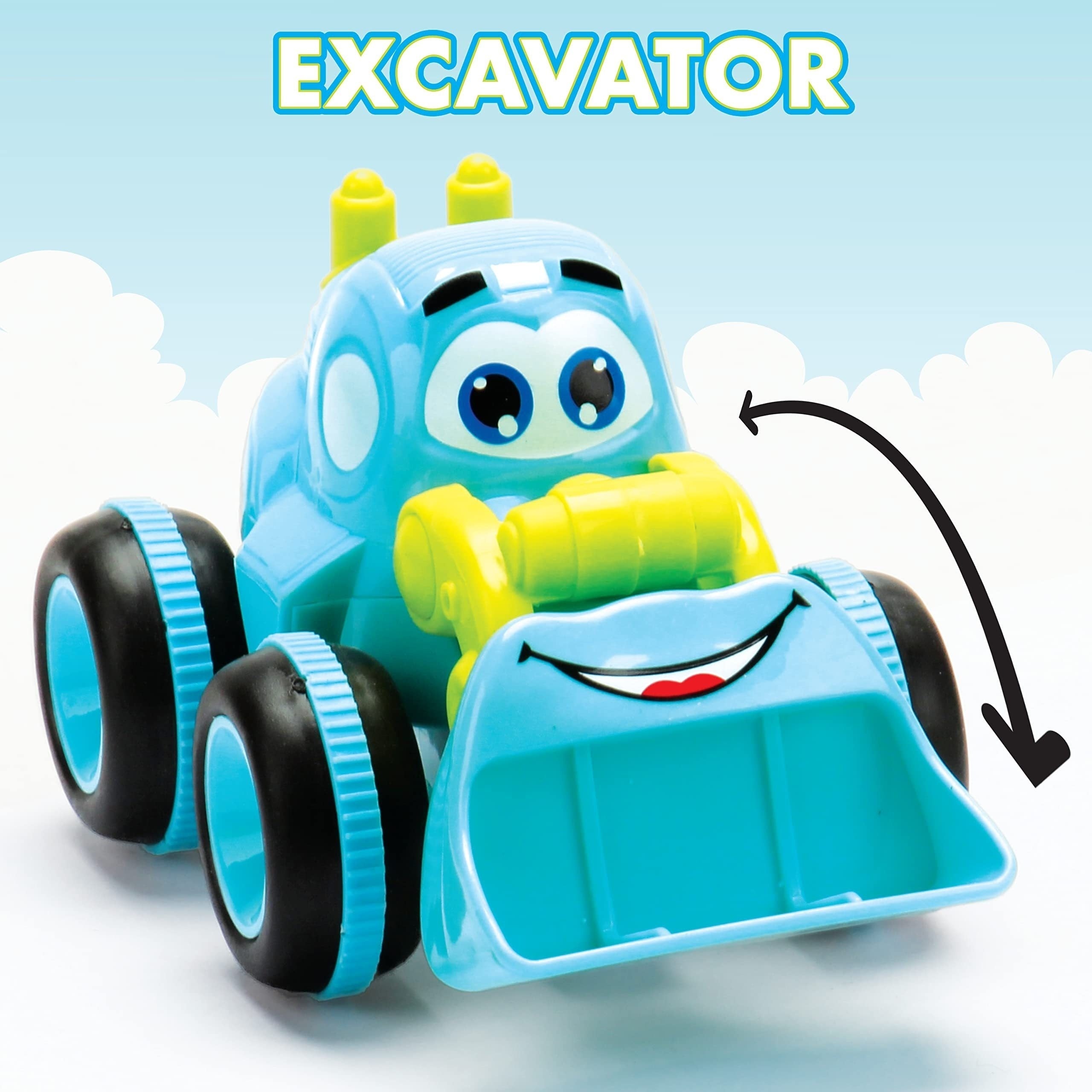 Friction Powered Trucks Playset for Kids, Construction Vehicle Set