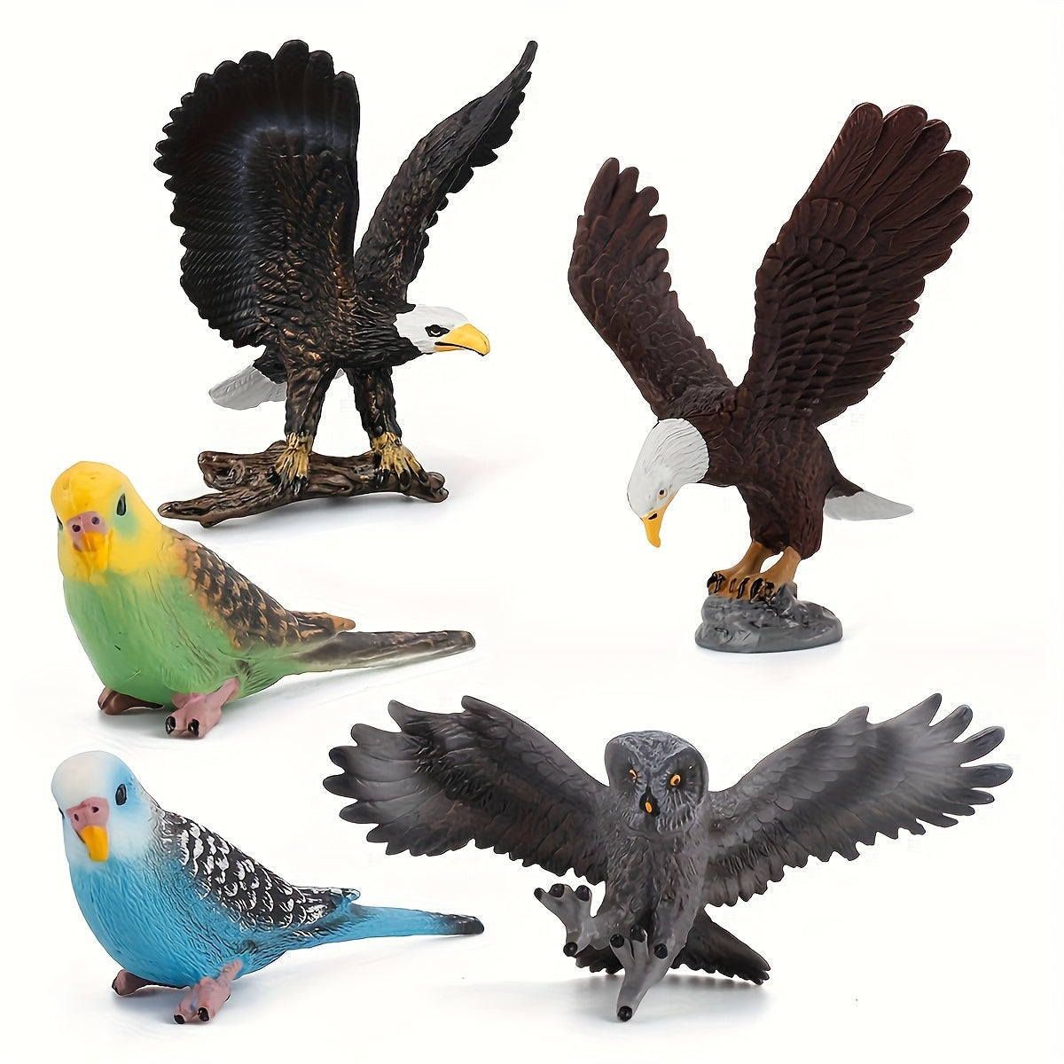 Bird Animal Solid Model Owl headed Vulture green Parrot