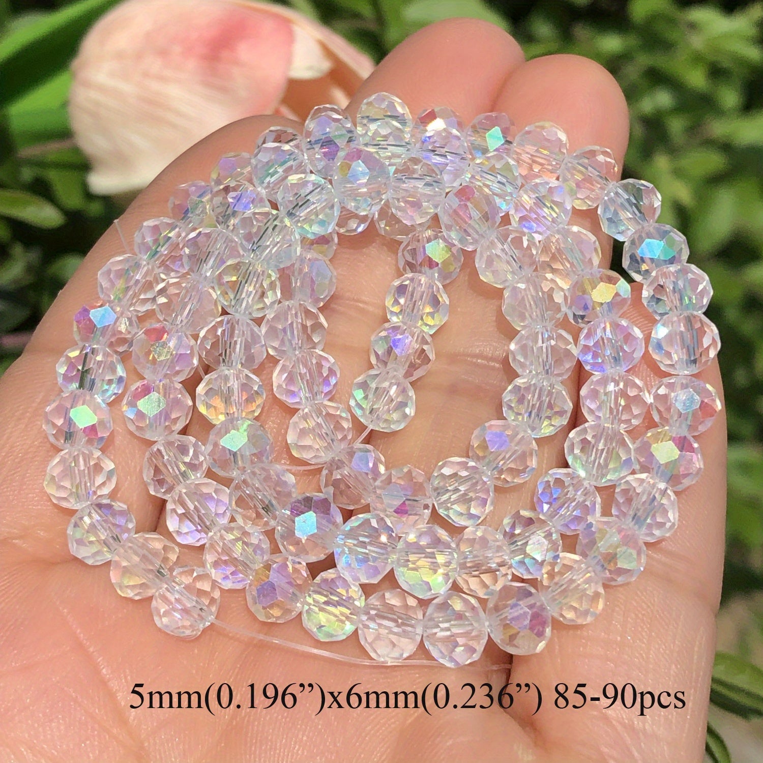 10mm AB Clear Crystal Rondelle Spacer Beads DIY Bracelet Jewelry Making