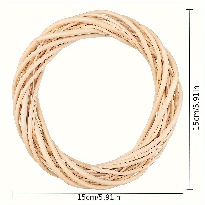 10 Grapevine Wreath DIY Craft Vine Willow Woven Wreath Round Wedding Decoration