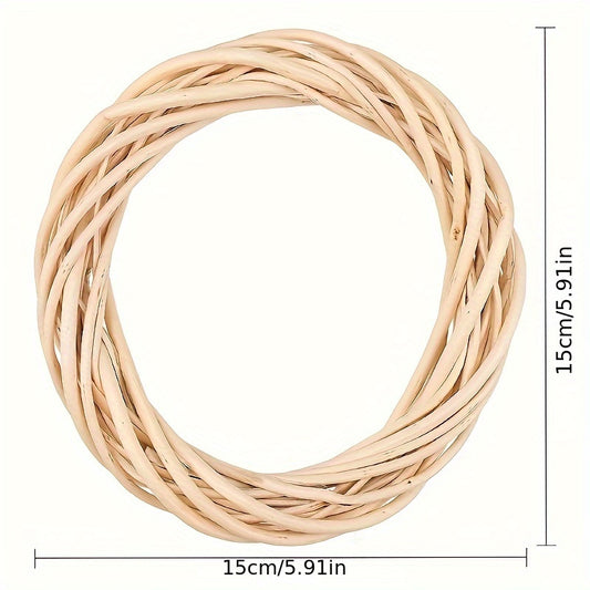 10 Grapevine Wreath DIY Craft Vine Willow Woven Wreath Round Wedding Decoration