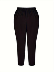 Women's Plus High Rise Tapered Leg Trousers