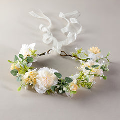 Floral Headband Wedding Hair Accessory Greenery Crown Bridal Photo Shoots