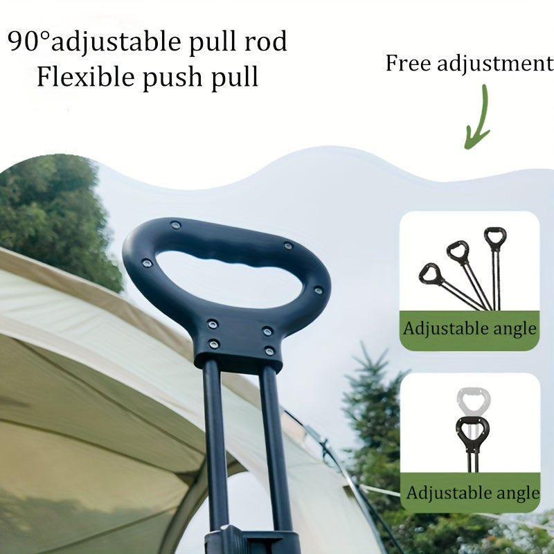 8 inch Wide Wheel Camping Cart Portable Folding Cart
