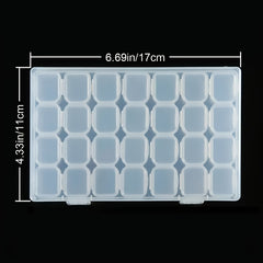 28 Grid Diamond Painting Collection Box Plastic Embroidery Accessories