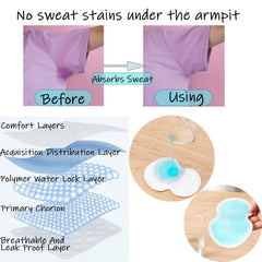 50pcs Sports Sweat Patch Breathable Underarm Pads