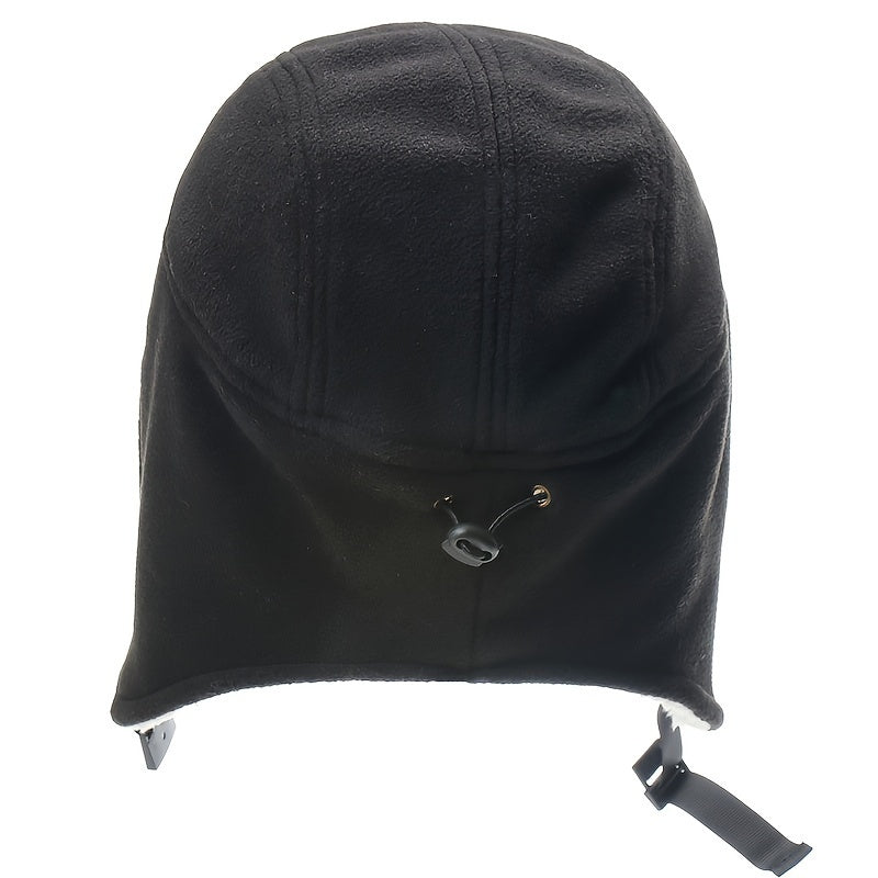 Autumn Winter Plush Warm Hat Men's Pullover Hat With Ear Protection