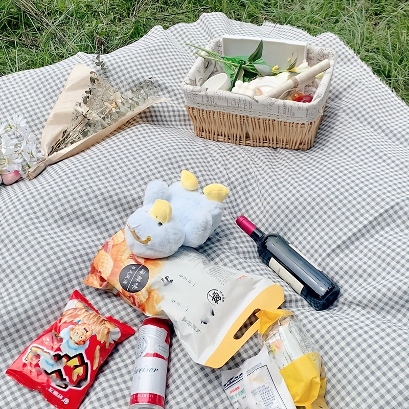 Retro Plaid Picnic Mat Outdoor Beach