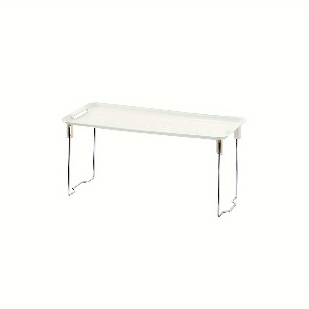 1pc Plastic Storage Rack Foldable Office Desktop Shelf