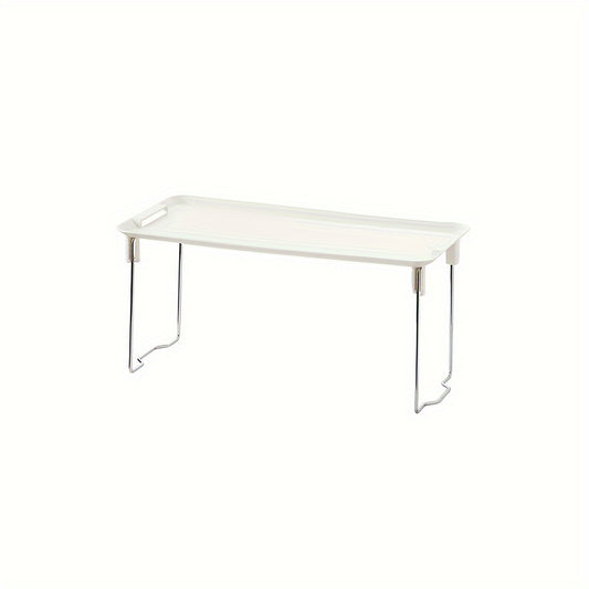 1pc Plastic Storage Rack Foldable Office Desktop Shelf