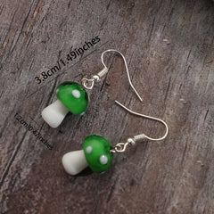 Vintage Gothic Mushroom Earrings Women Men