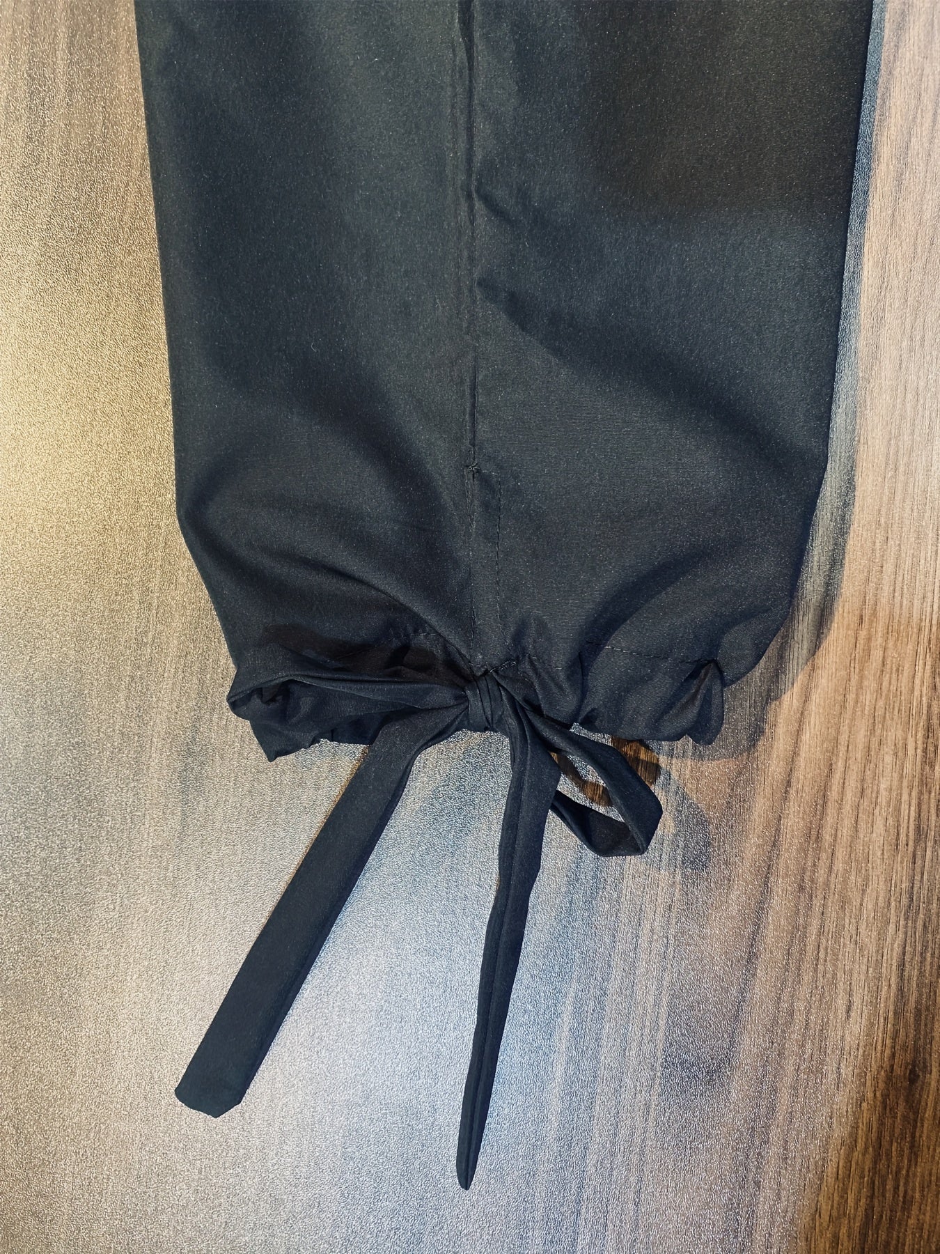 Solid Side Knot High Rise Button Fly Pants