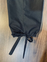 Solid Side Knot High Rise Button Fly Pants