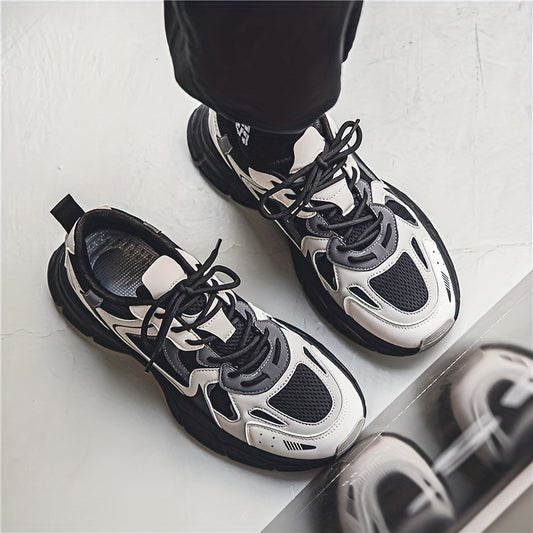 Men's Casual Mesh Sneakers Low Top Platform Running Shoes