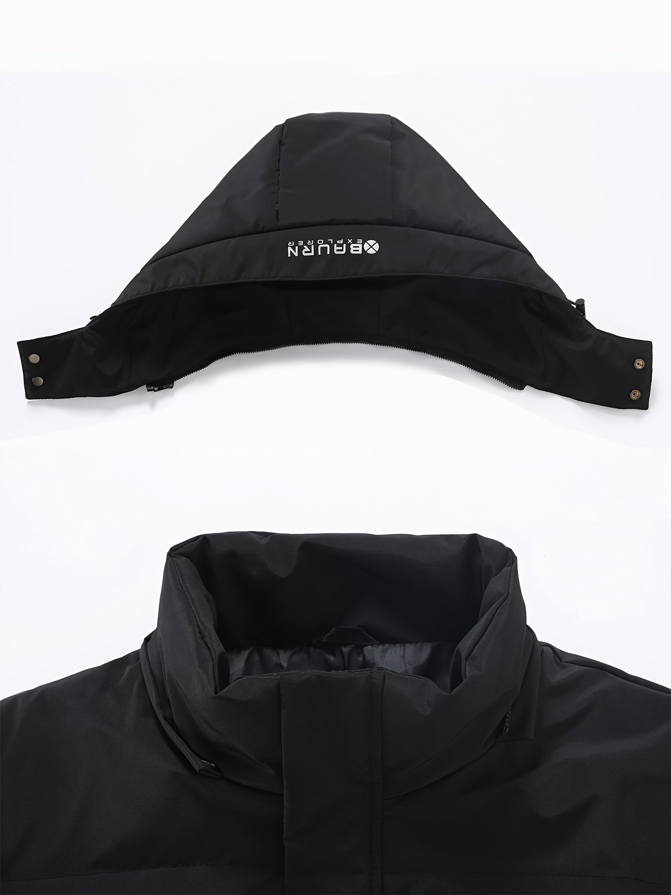 Men's Padded Hooded Coat Warm Windproof Jacket Winter
