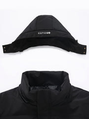 Men's Padded Hooded Coat Warm Windproof Jacket Winter