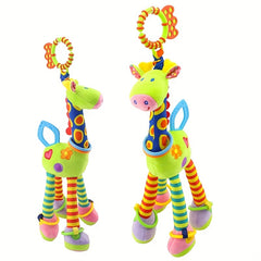 Cute Giraffe Baby Toy for 0-1 Year Olds Plush Comfort Safety Bell Rattle