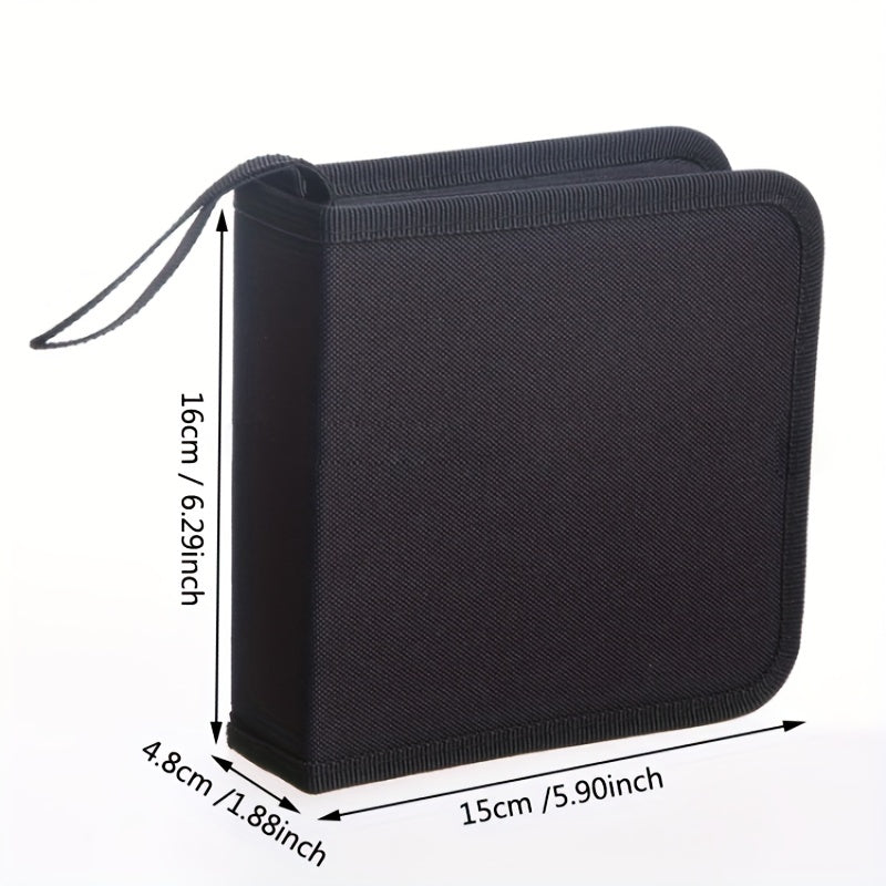 40pcs CD DVD Case Holder Portable Wallet Disc Storage Binder