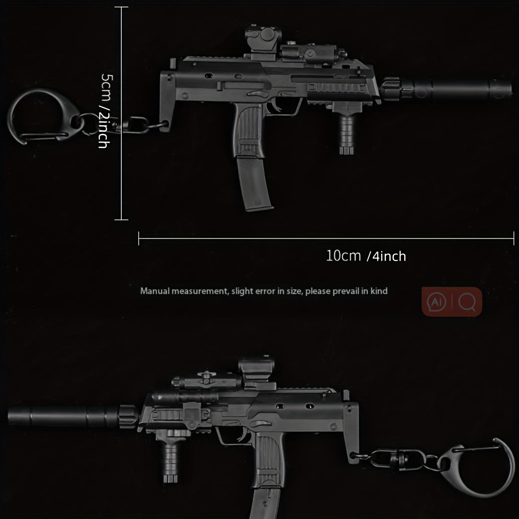 Mini Gun Model Keychain for Men