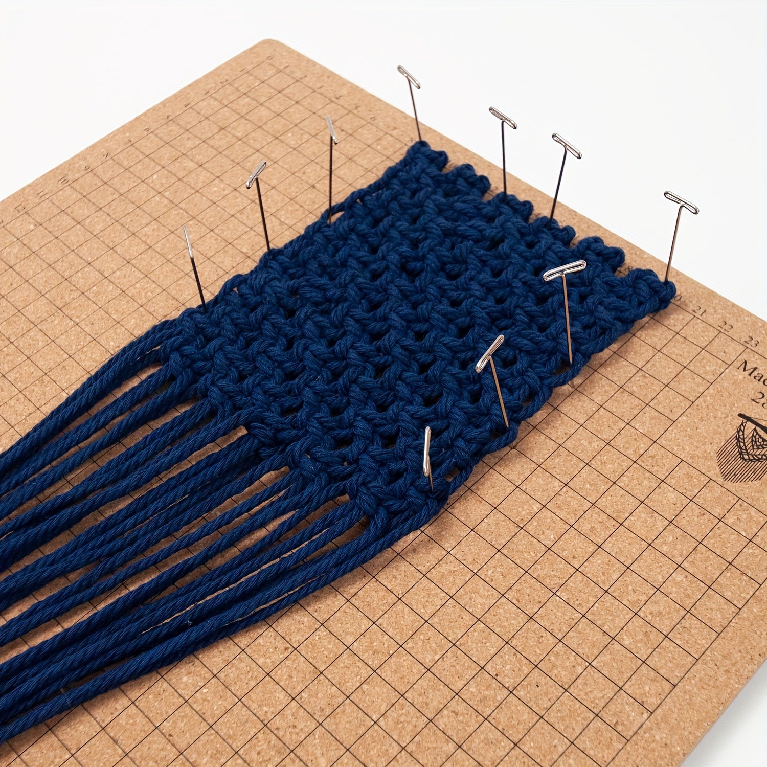 Cork Macrame Board Braiding Grid DIY Tool Reusable Macrame Cork Board