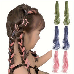 LEMON Colorful Braided Hair Extensions 2 Pack for Women