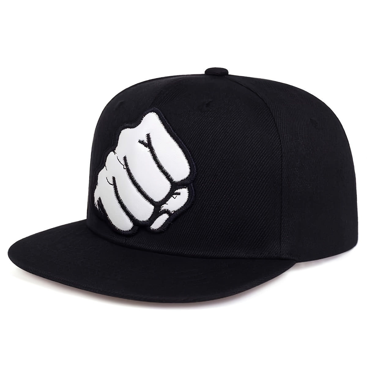 Fist Patched Baseball Cap Outdoor Sun Hat Flat Brim Cap