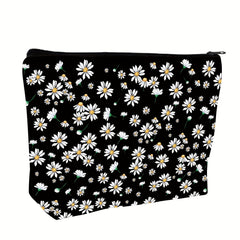 Daisy Makeup Bag Organizer Large Capacity Canvas Travel Toiletry Bag