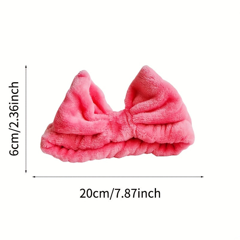 Colorful Bowknot Headband Elastic Hairband for Face Washing Spa