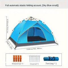 Foldable Camping Tent with Sunscreen and Insect Proof