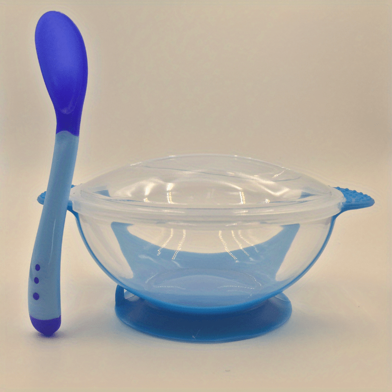 Baby Suction Cup Bowl Set with Temperature Spoon