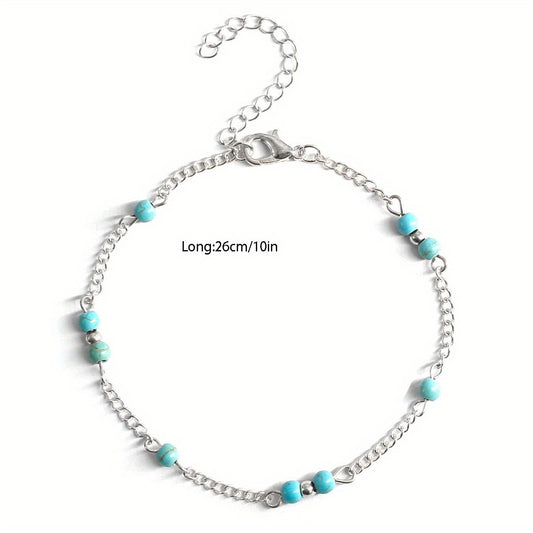 Copper Anklet Women's Thin Chain Foot Jewelry