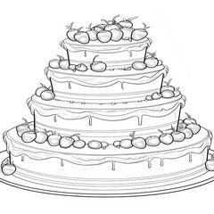 Deluxe Desserts & Cakes Coloring Book 22 Pages Fun Art for Adults Perfect Gift