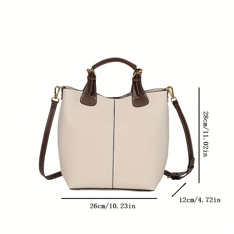 Leather Crossbody Bag Stitching Shoulder Bag