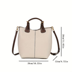 Leather Crossbody Bag Stitching Shoulder Bag