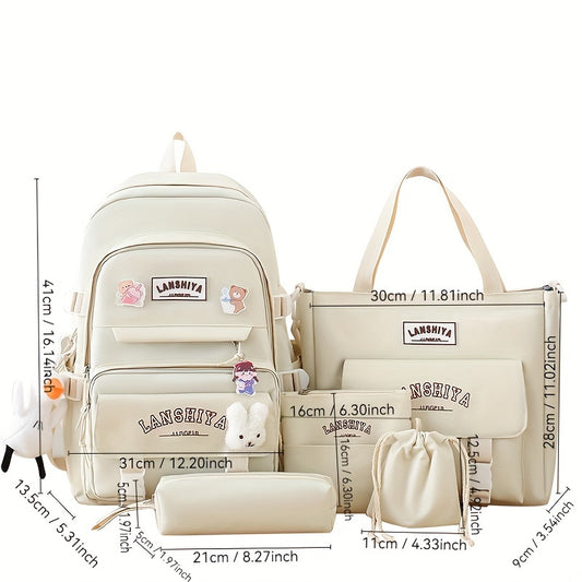 5pcs Backpack Set Large Capacity for Students