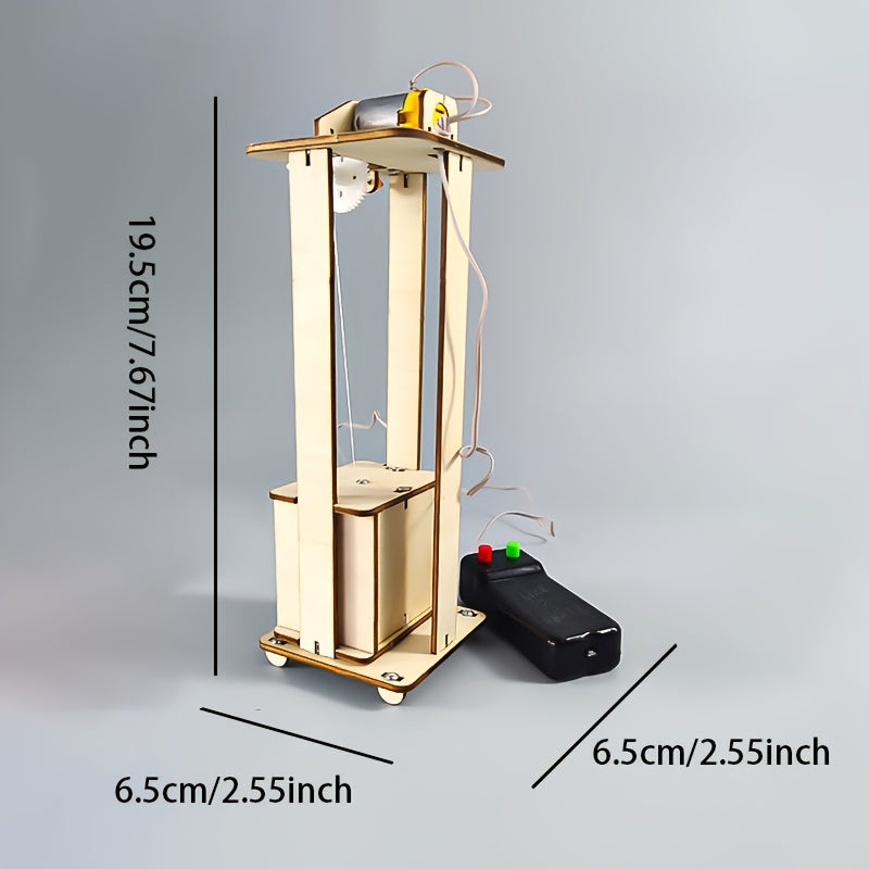 Wooden Elevator Model Kit STEM Science Experiment Hobby Cultivation Material