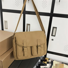Men's Canvas Casual Messenger Bag Large Capacity Crossbody Bag