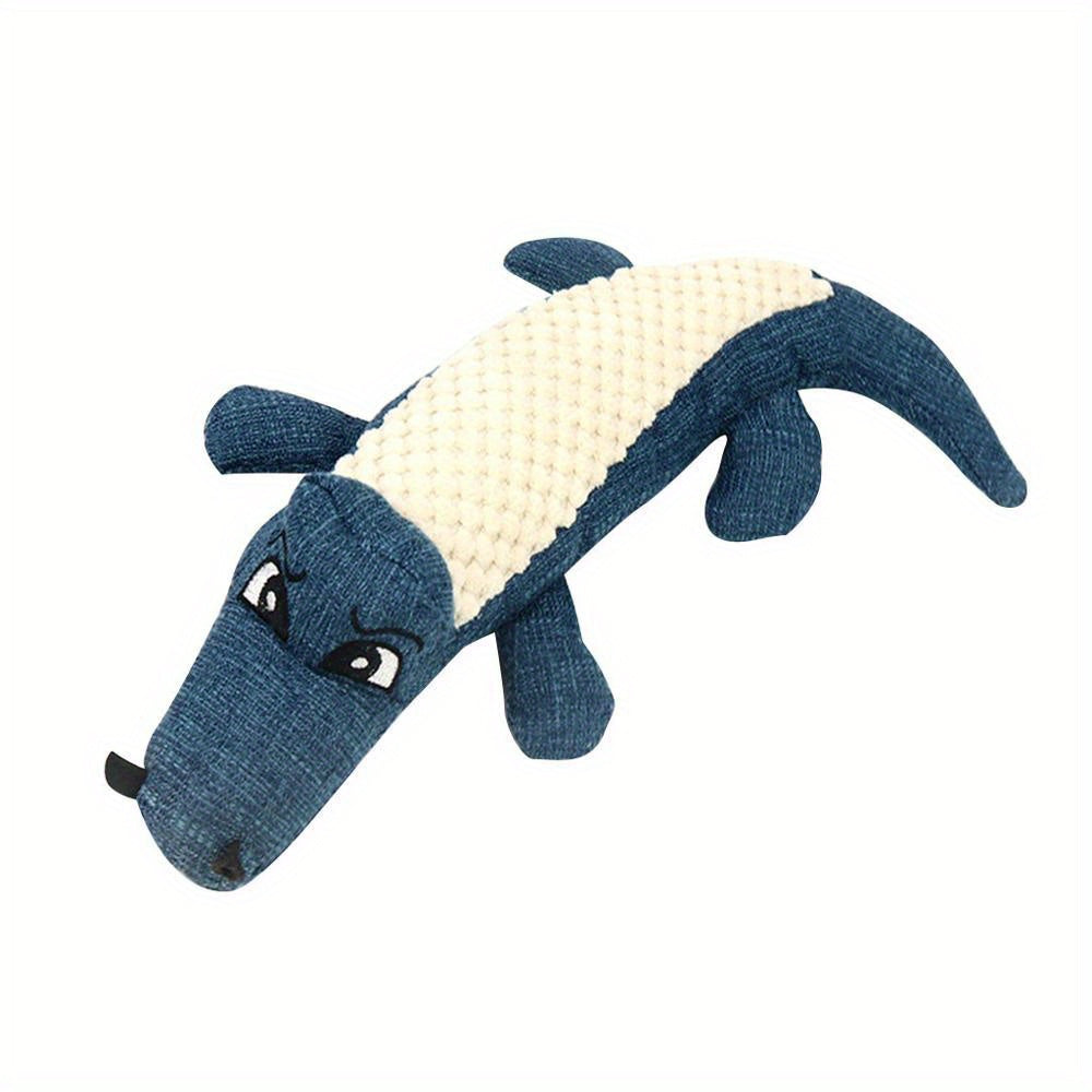 Crocodile Plush Dog Toy Tooth Grinding Squeaking Pet Interactive Game