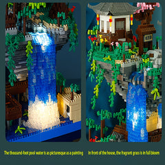 Chinese Peach Blossom Pool Architectural Building Blocks Gift