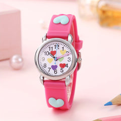 Colorful Heart Kids Cartoon Watch Gift For Children